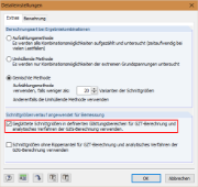 Detaileinstellungen in RF-BETON Flächen