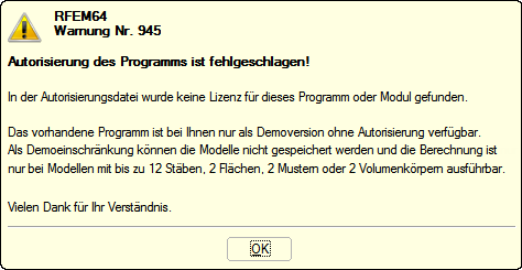 Warnung Nr. 945
