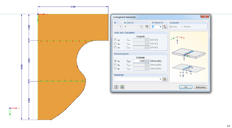 Liniengelenke in RFEM