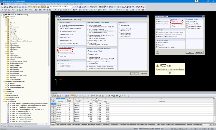 Excel Export