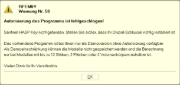 Autorisierung fehlgeschlagen