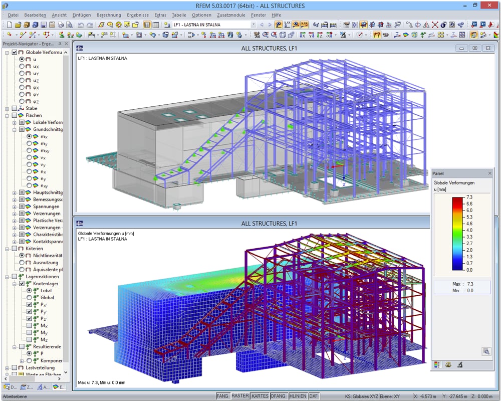 Benutzeroberfläche von RFEM | © www.ag-i.si