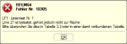 Fehlermeldung