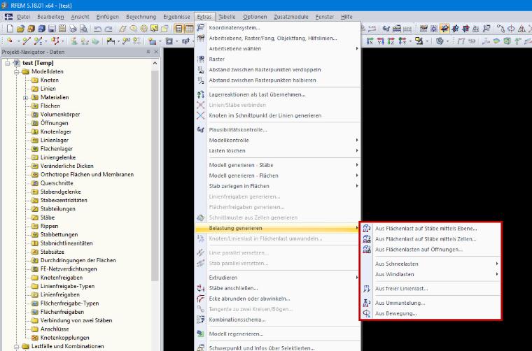 Lastgenerierer in RFEM