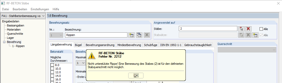 Fehler 2212