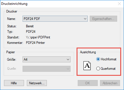 Ausrichtung