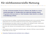 Voraussetzungen der Studentenversion