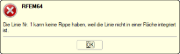 Fehlermeldung Liniengelenk Rippe