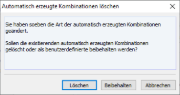 Abfrage zu bereits erzeugten Kombinationen