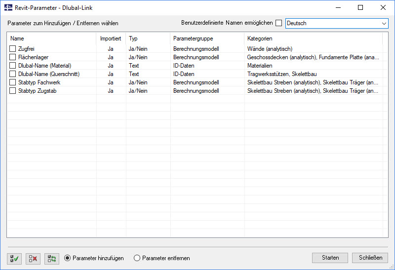 Dlubalparameter