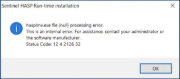 Fehlermeldung während der Installation