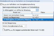Auswahl zum Ansatz der Spannungsverteilung