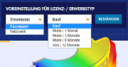 Vorauswahl von Lizenz-/Erwerbstyp