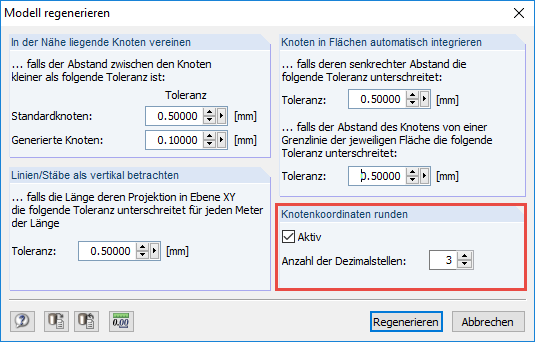 Modell regenerieren