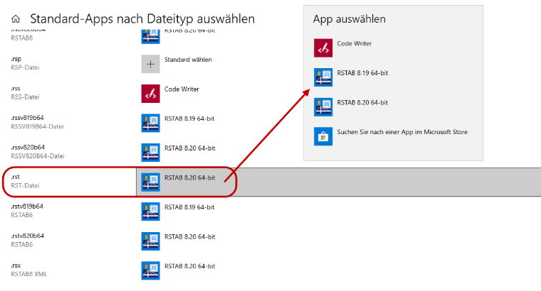 Zuweisung der Standard-Apps in Windows