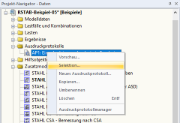 Aufruf der Ausdruckprotokoll-Selektion über das Kontextmenü