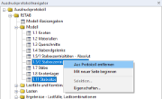 Kontextmenü "Aus Protokoll entfernen" im Ausdruckprotokollnavigator