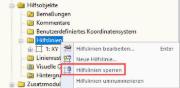 Hilfslinien sperren