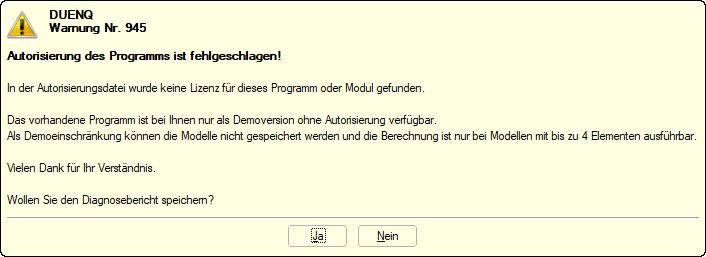 DUENQ-Warnung