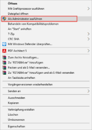 Als Administrator ausführen