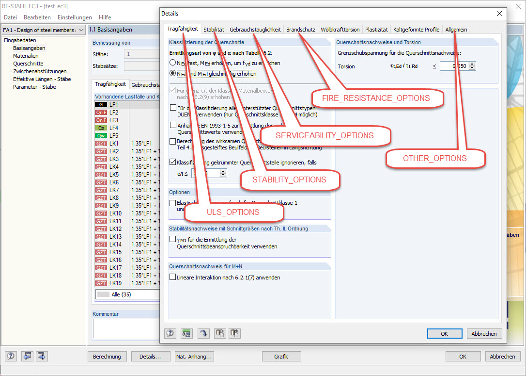 Details-Dialog des STAHL EC3-Moduls mit zugehörigen Variablentypen für COM-Programmierung