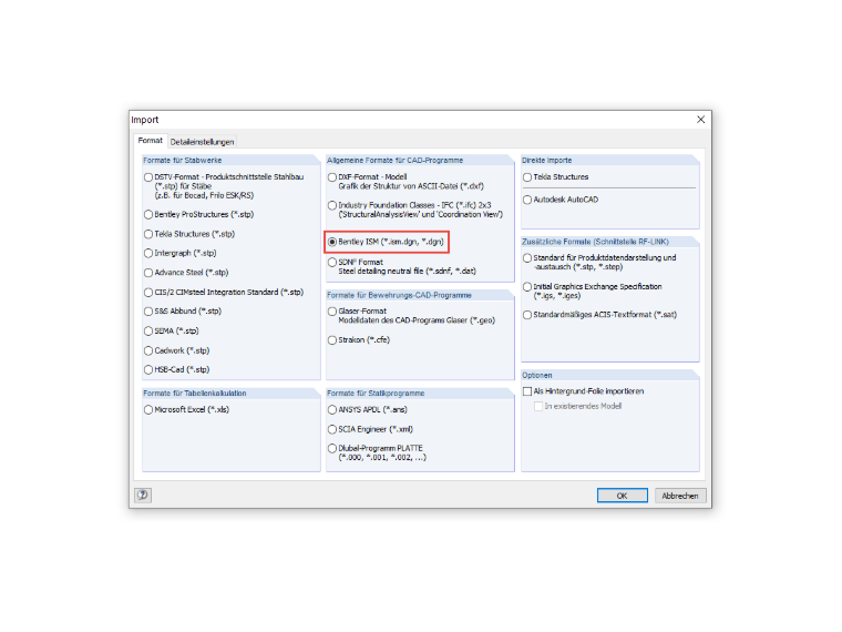 Schnittstellen RFEM