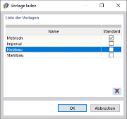 Vorlage einlesen
