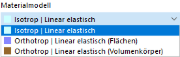 Materialmodell auswählen