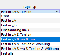 Lagertyp auswählen