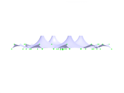 Verformtes FE-Netz nach Formfindung, Ansicht in Richtung der X-Achse