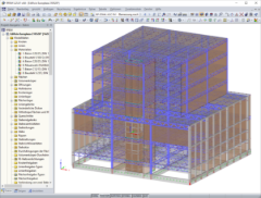 3D-Modell des Bürogebäudes in RFEM (© Cosmos Proyectos Estructurales, S.A. de C.V.)