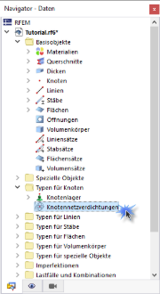 'Knotennetzverdichtungen' im Navigator