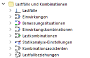 Lastfälle und Kombinationen im Navigator