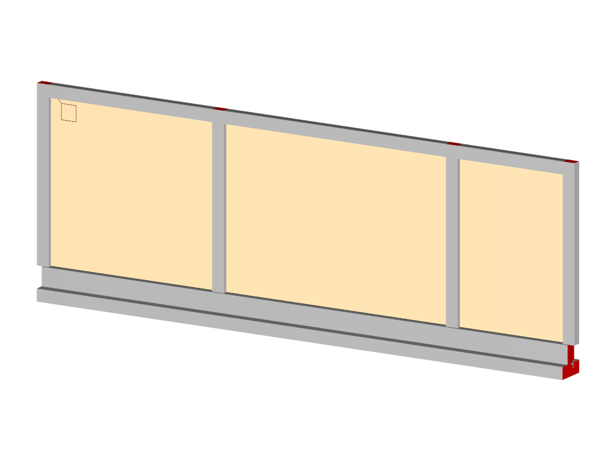 3-Feld-Mauerwerkswand