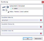 Lastfreie Stäbe festlegen
