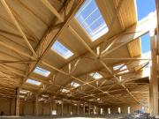 Innenansicht der Lagerhalle der ÖkoFEN-Zentrale, Saint Baldoph, Frankreich (© CBS-CBT)