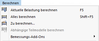 Menü 'Berechnen'