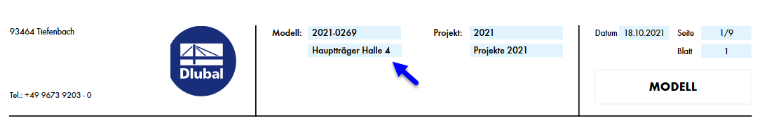 Modellbezeichnung im Ausdruckprotokoll