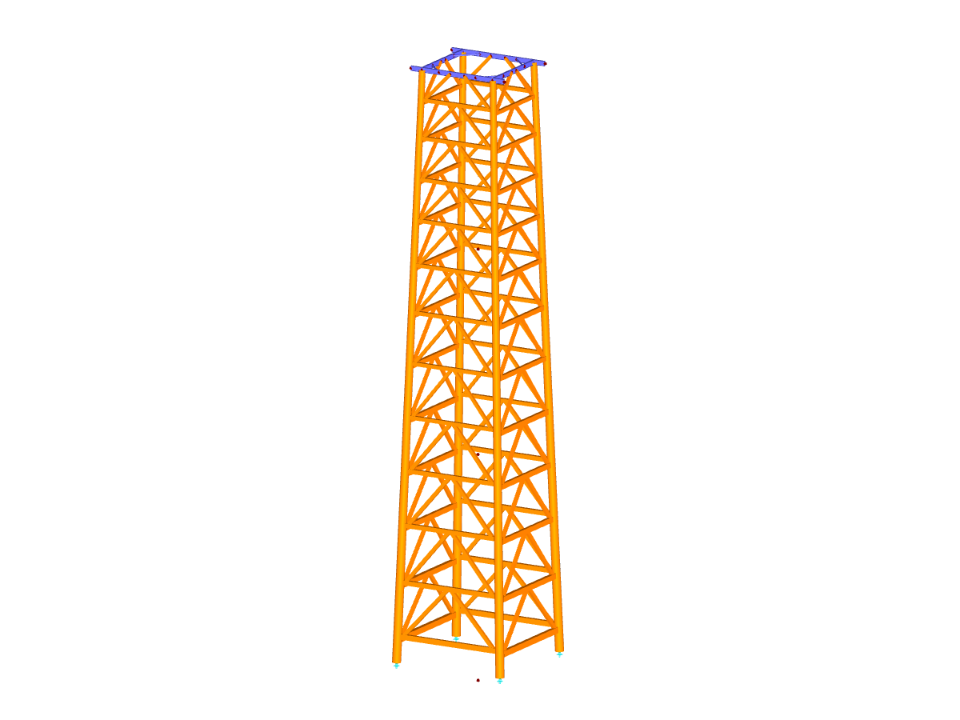 Turmmodell in RFEM (© ingwh)