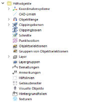 Hilfsobjekte im Navigator