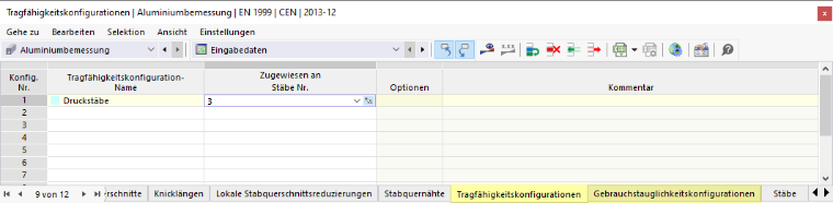 Konfigurations-Typ in Tabelle zuweisen