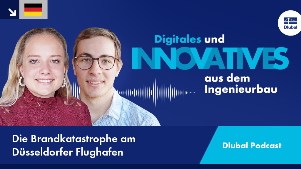 Visualisierung der Brandkatastrophe am Düsseldorfer Flughafen mit Schadensausmaß.