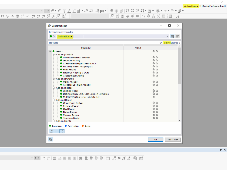 FAQ 005165 | Gibt es für RFEM 6 und RSTAB 9 nur noch Online-Lizenzen?