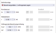 Definitionstyp | Bewehrungsstäbe - 2 orthogonale Lagen