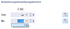 Bewehrungseinwirkungsbereich festlegen
