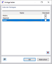 Vorlage einlesen