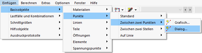Menü 'Einfügen'