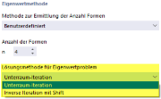Lösungsmethode für Eigenwertproblem auswählen