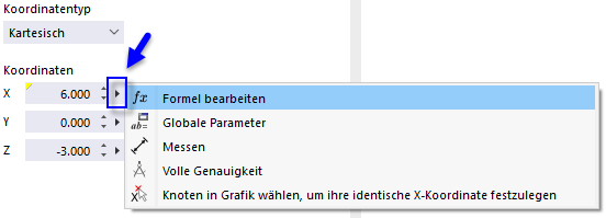 Formel im Dialog bearbeiten