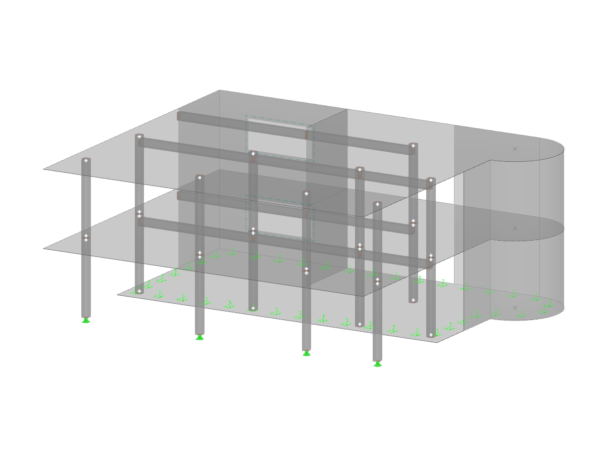 Mehrstöckiges Betongebäude